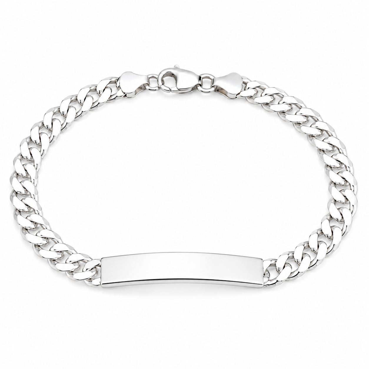 Sterling Silver Curb Chain ID Bracelet 5mmfor men in ireland